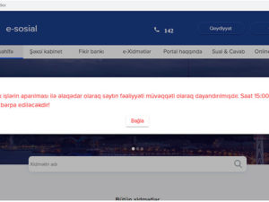 E-sosial.az saytında problem həll edildi – Yenilənib