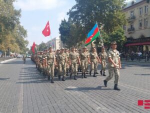 Gəncədə Bakının işğaldan azad olunmasının 103-cü ildönümü ilə əlaqədar yürüş keçirildi