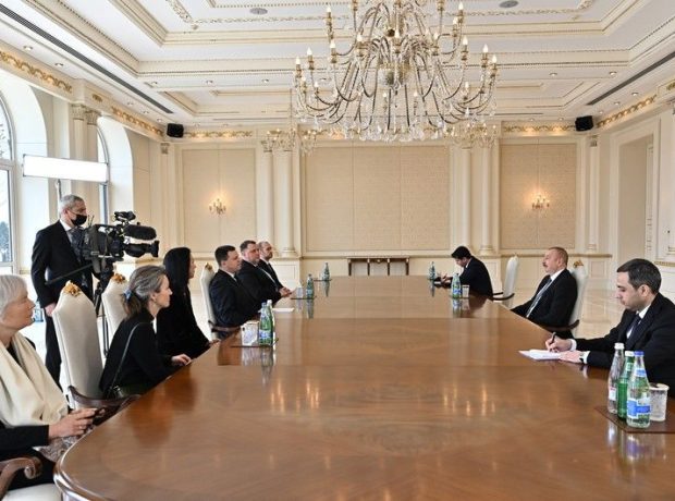 Prezident İlham Əliyev Estoniya Parlamentinin sədrini qəbul etdi