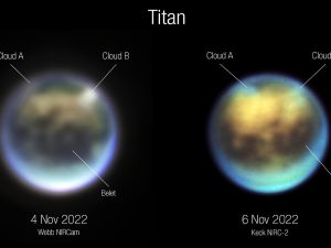 Webb Teleskopu ilk dəfə Titan üzərində buludları çəkir