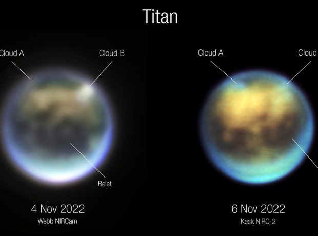 Webb Teleskopu ilk dəfə Titan üzərində buludları çəkir