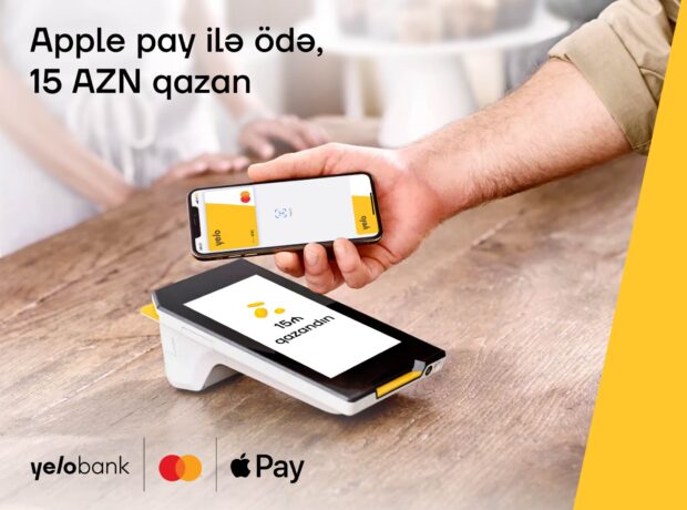 Yelo Mastercard kartı ilə Apple Pay ödənişlərində 15 AZN qazan!
