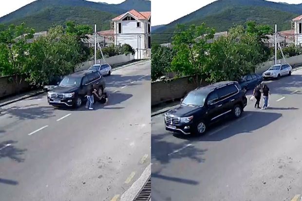 Azərbaycanda “Land Cruiser”i geriyə hərəkət etdirən sürücü piyadanı vurdu – ANBAAN VİDEO
