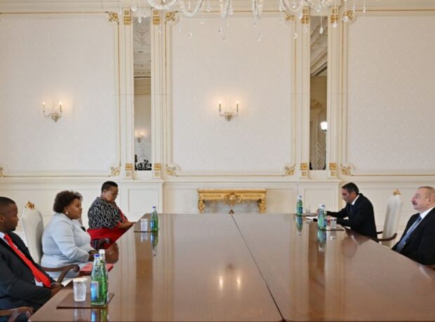 Prezident İlham Əliyev Cənubi Afrika Respublikası Milli Assambleyasının sədrini qəbul edib