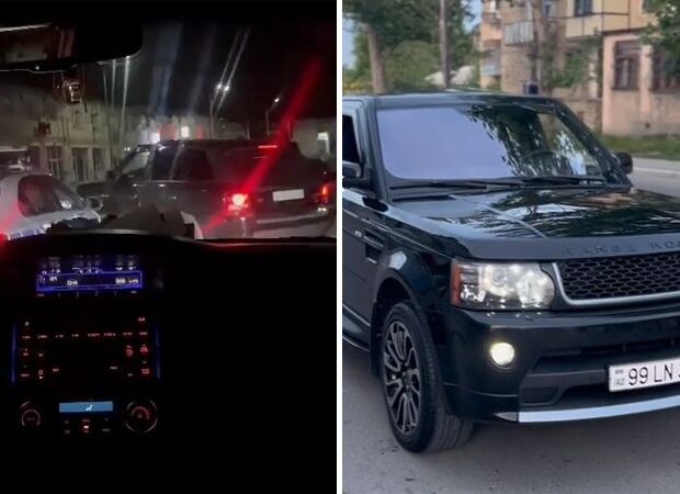 Gəncədə “Range Rover” və “Maseratti” “avtoşluq” etdi: Biri saxlanıldı, digəri axtarışa verildi – VİDEO