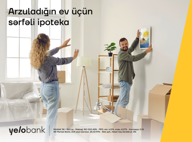 Yeni eviniz Yelo Bank-dan olsun