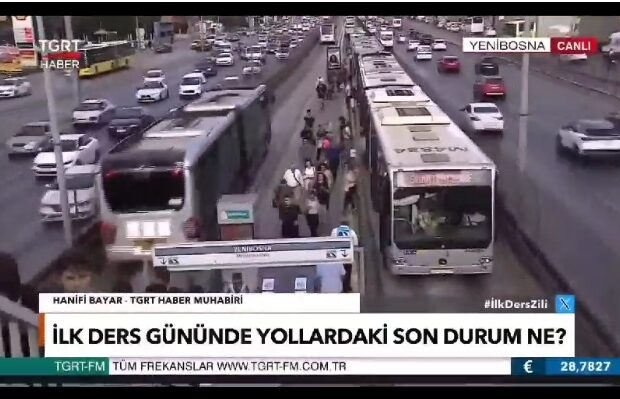 İstanbul trafikində məktəb sıxlığı