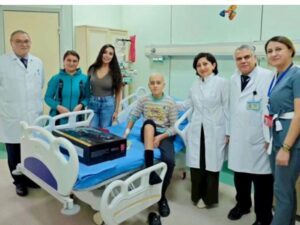 Leyla Əliyeva Milli Onkologiya Mərkəzinin nəzdindəki Uşaq Onkologiya Klinikasında olub — FOTO