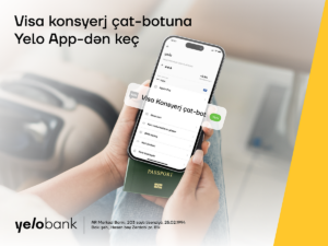 Yelo App vasitəsilə Visa Kosyerj xidmətinə keçid et