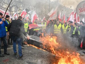 Fermerlərin nümayişi: Polislə toqquşdular