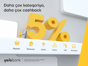 Yelo kart ilə daha çox cashback qazanmağa hazır ol!